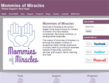 Tablet Screenshot of mommiesofmiracles.com